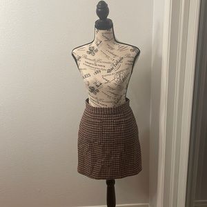 ModCloth wool blend lined mini skirt with two front pockets.